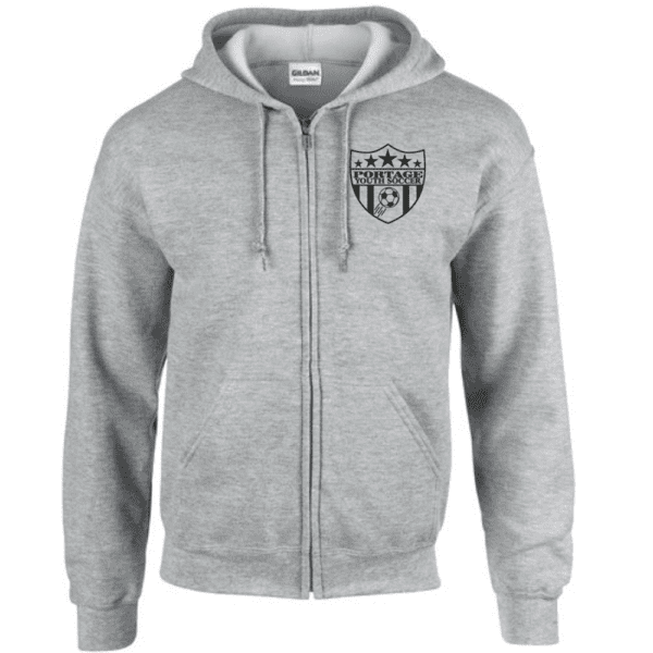 G186 Gildan Heavy Blend 8 oz., 50/50 Full-Zip Hooded Sweatshirt - Sport Grey