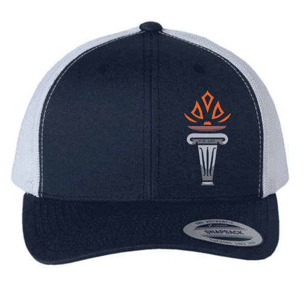 6606 Yupoong Adult Retro Trucker Cap - Navy/White