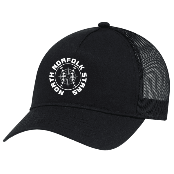 5970L AJM 5 Panel Pony Tail Hat - Black