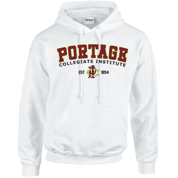G185 Gildan Heavy Blend 8 oz., 50/50 Hooded Sweatshirt - White